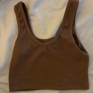Brown Cropped Tank